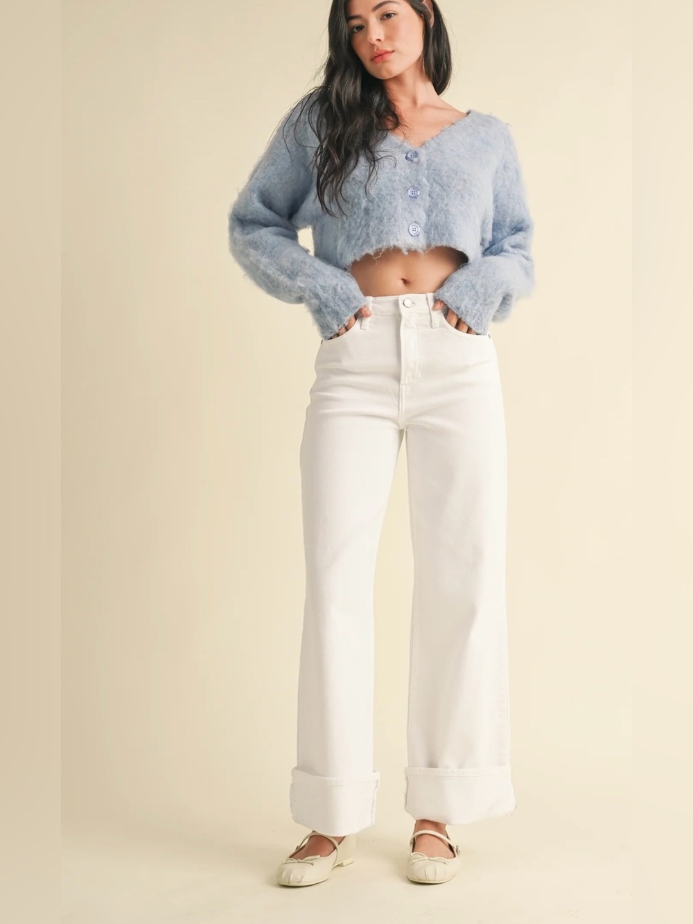 Just Black Denim The Cuffed Palazzo